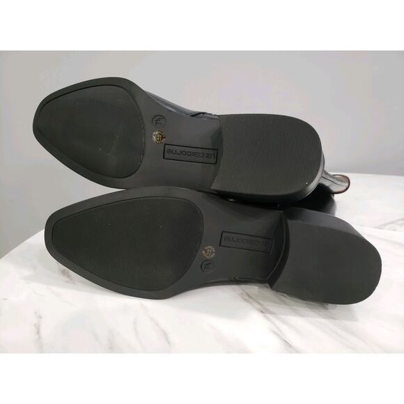 NEW SIZE 7.5 Liz Claiborne Riding Boot Knee High Heel Black Brown Gold Old Money - Picture 6 of 7